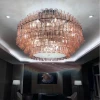New style creative house tile lamp department sand table hotel banquet hall custom engineered glass chandelier