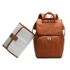 New Unisex Fashion Quality PU Leather Baby Diaper Bag Backpack+Changing Pad+Stroller Straps