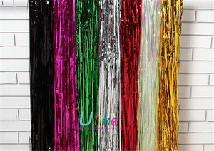 new year party supplies foil curtain Silver Curtain Metallic Foil Curtain wedding background decoration
