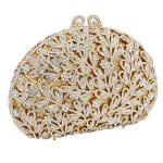 Newest Flower Crystal Stone Evening Bag Rhinestone Clutch Evening Bag Female Party Purse Wedding Clutch Bag