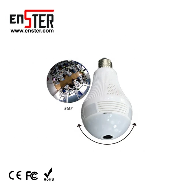 Newest Product 960P 360 Degree Panoramic CCTV Security Wireless IP WiFi Hidden Light Bulb Camera