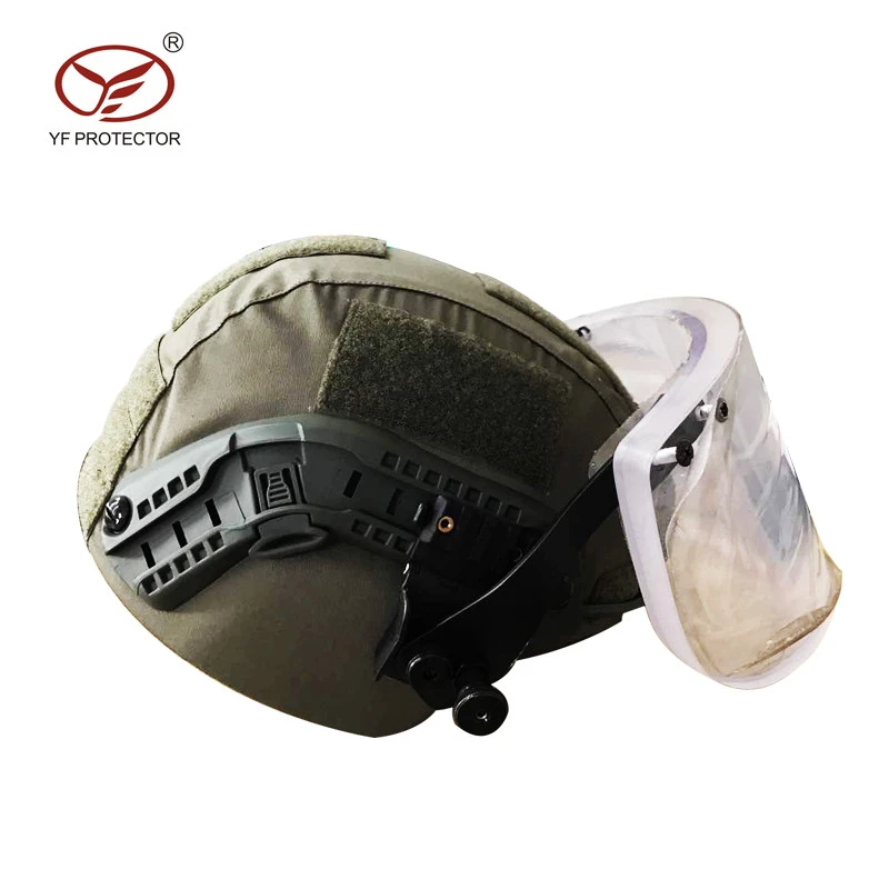 NIJ IIIA Bulletproof Helmet With Visor Bullet Proof Helmet Military Mich Ballistic Helmet Visor
