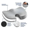 Non-slip bottom gel enhanced coccyx seat cushion with never out-of-shape memory foam