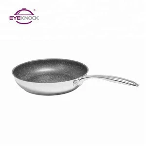 Non-stick stainless steel frying pan