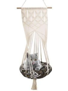 Nordic Handwoven Cat Hammock Kitten Cage Macrame Hammock Bed Hanging Soft Chair Pet Hanging House Pet
