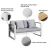 Import NSF3062 Modern Design Garden Furniture sofa set Patio  Aluminum Outdoor Sofas from China