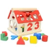Number Letter Kids Children Learning Math Toy Educational Montessori Toys 3D Wooden Puzzle House
