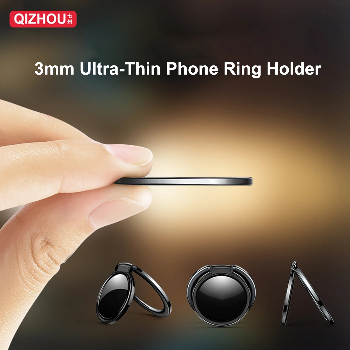 OEM Ceramic Finger Ring Stand, Polished Ceramic Ring Phone Holder Finger Kickstand 360 Degree Rotation Stand