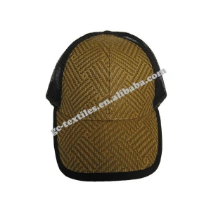 OEM design straw mesh custom logo snapback trucker cap fashion 6 panel  baseball cap