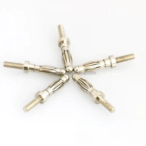 Onlyoa custom nickel plated brass 4mm banana plug connector with M3 thread