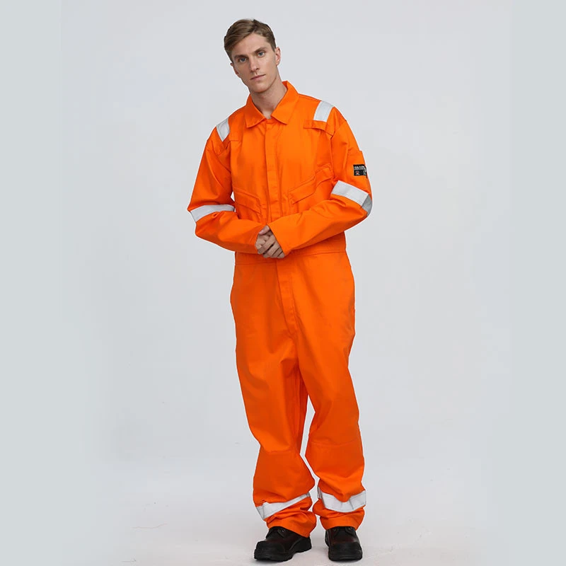 Orange Firefighter Work Boiler Protective Fire Suit