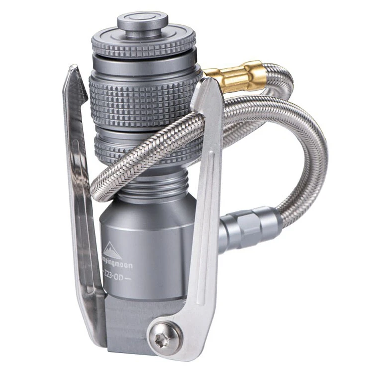 Outdoor Camping Stainless Steel Gas Tank Accessory Adapter Stove Conversion Gas Bottle Stove Adaptor With Extension Hose