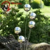 Outdoor decorative garden park with stainless steel hollow ball beautiful ornaments with screw/nut ball304/316