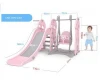 outdoor playground 3 in 1 combine with swing and basket ball plastic kids long safe slide