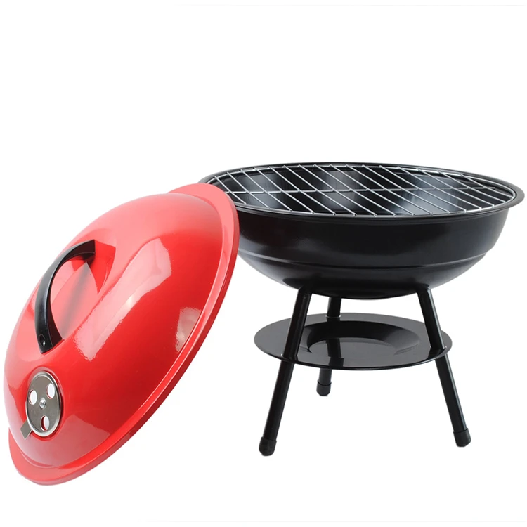 Outdoor Portable Good Quality Indian BBQ Grills  Charcoal Grill Small Apple Shaped Kettle BBQ Grill Camping