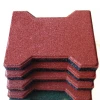 outdoor rubber tile 6.3inch *7.8inch dog bone rubber floor from factory