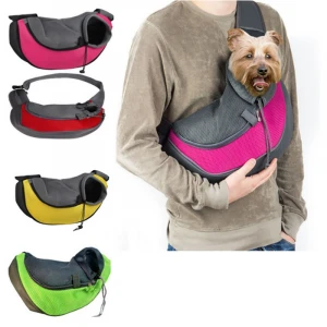 Outdoor Travel Puppy Dog Shoulder Bag Portable Mesh Oxford Sling Cat Handbag Carrier
