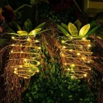 Outdoor Waterproof Solar Powered LED Pineapple Hanging Lantern Garden Lights for Patio