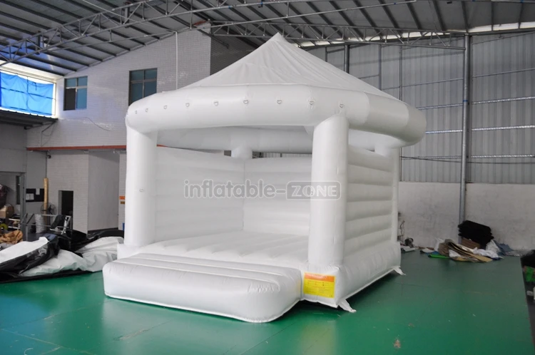 Outdoor wedding party inflatable  bounce house,white bounce house with slide