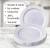 Import PARTY DISPOSABLE 30 PC DINNERWARE SET 10 Dinner Plates 10 Salad Plates 10 Desert Plates (Vintage Collection White) from USA