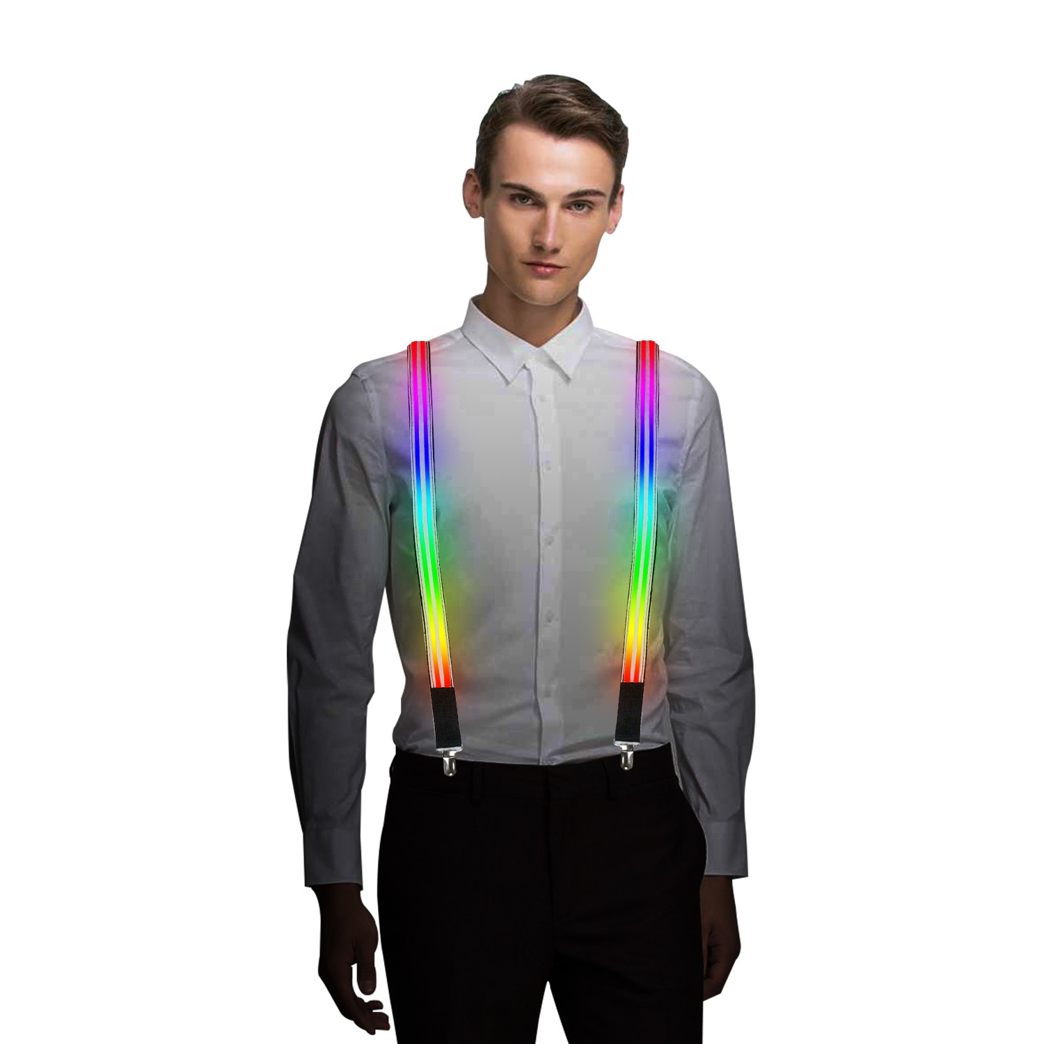 Party Supplier Double Fiber  LED Lighted Suspender Belt