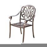Patio metal anti rust outdoor cast aluminum table and chair combination outdoor furniture Metal Table Chair