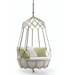 Patio white aluminum  stand garden swing