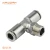 Import PE standard reducing tee 3 way t tube connection stainless steel pipe air fitting t connector 4 mm 6 mm from China