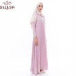 Peplum Baju Kurung Malaysia Long Sleeves Muslim Dresses Silk Kaftan Dress Niqab Burqa Islamic Clothing