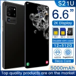 Perforated camera note21u Mobile Phone 6.6 inch HD+ 2230*1080 5G 8GB+256GB  Android 10.0 5g face ID Dual SIM TF extension