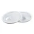 PET 250g frosted clear white round empty 8oz cosmetic jar with bamboo lid for personal care use