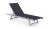 PL002 Steel Garden Mesh Reclining Patio Lounger with adjustable legs and back