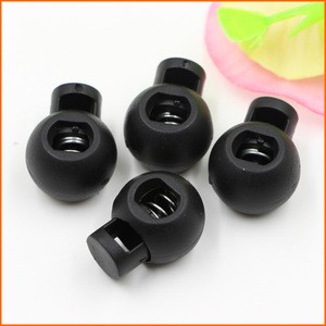 Buy Plastic Black Spring Stoppers Barrel Toggles Elastic Cord Lock from ...