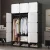 Import Plastic DIY modular cabinet Portable cloth wardrobe  with durable grain pattern  plastic cubes from China
