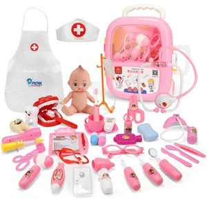 Plastic educational toy Medical pretend Play  Medical Bag Doctor role Play Kit for Children