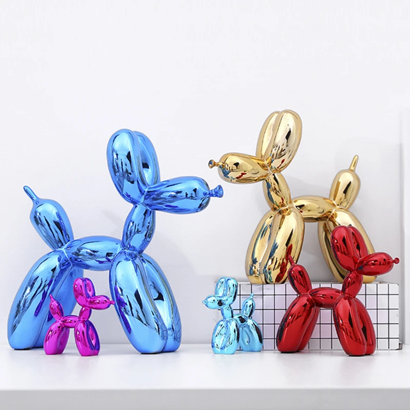Plastic Hotel Decoration Items Sculpture Moderne In Resina Fiberglass Resin Balloon Dog Sculpture