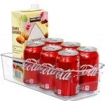 Plastic Kitchen container pantry Cabinet Refrigerator Food Storage Organizing Bin with Handles Organizer