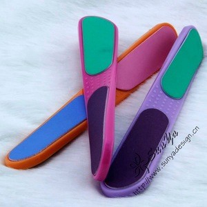 Plastic nail file/4steps curved nail buffer/nail care tools and equipment