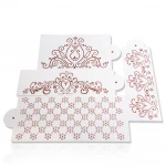 Plastic stencils set for cake decoration valentine birthday decoration cookie stencil