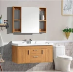 Plywood Bathroom Wall Mounted Cabinet 37" Solid Wood Furniture Bathroom Thailand Vanity