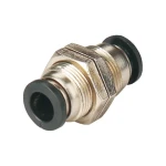pneumatic quick fitting insertion gas pipe cylinder threading plate external thread copper PM pneumatic quick fitting