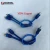 Import Popular products hot selling audio cable 1 male to 2 female transparent blue car RCA line from China