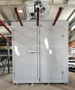 Powder Coat Oven With Rails Natural Gas Heating Burner Batch Powder Curing Oven Two Doors Open Stove Paint Drying Baking