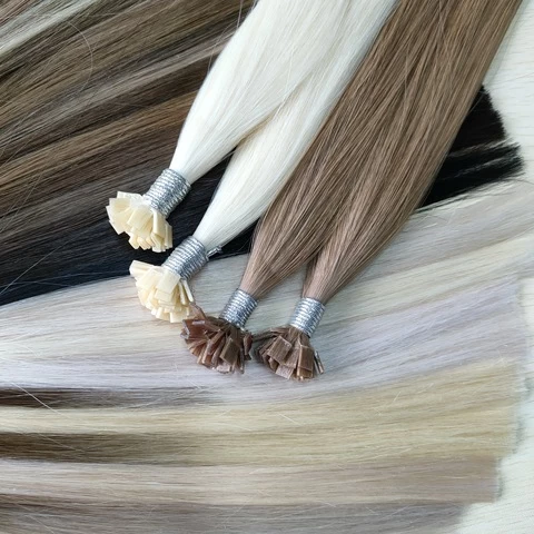 Prebonded Hair Double Drawn U tip/Flat tip/I tip Hair Extensions Wholesale Italian Keratin Flat Tip Hair Extension