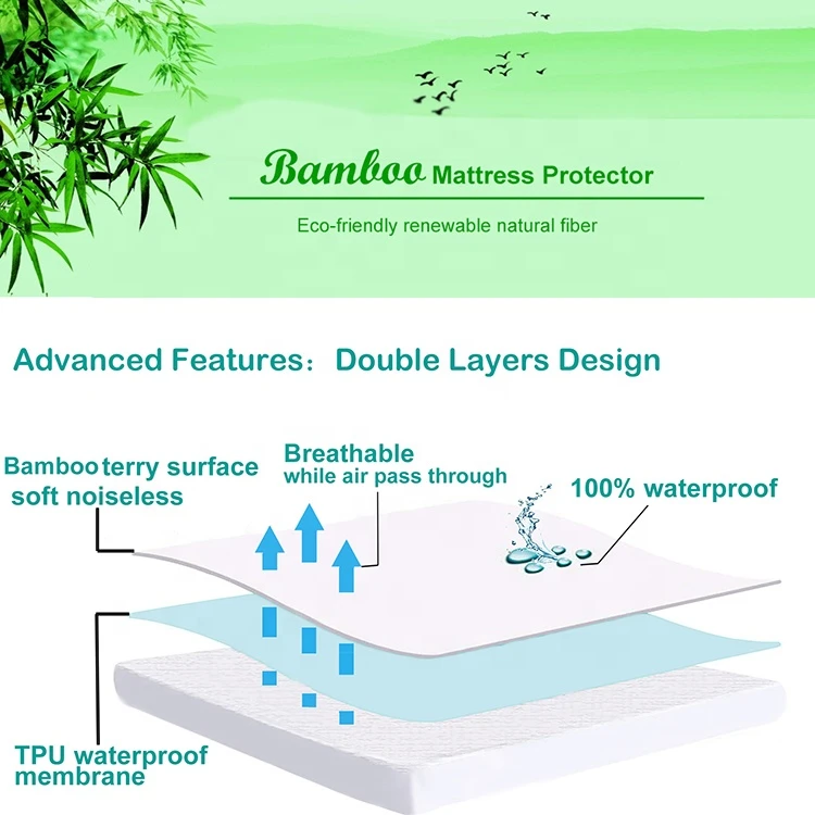 Premium  bamboo mattress cover sheet adult baby use crib mattress