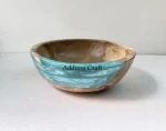 Premium Quality Wood And Epoxy Resin Fruit Bowl Creative Salad Bowl Decorative Wooden Bowl Plates Dishes Dinnerware Set