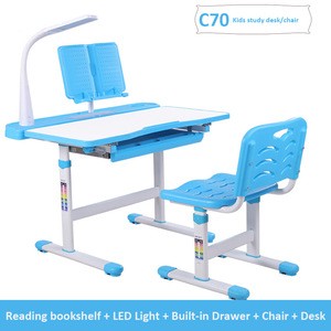 primary school children study tables and chairs adjustable study desk and chair plastic school sets