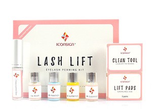 Professional glues lash lift Lasting Curl Perm Lotion custom logo Eyelash Perm Kit