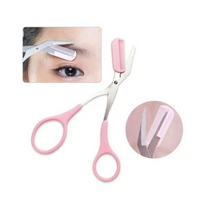 Professional high quality makeup tools stainless steel eyebrow cutting scissors in China