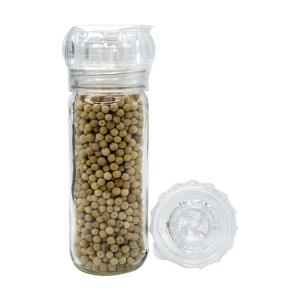 Professional manufacturer durable customized 100ml disposable glass pepper grinder salt pepper mill